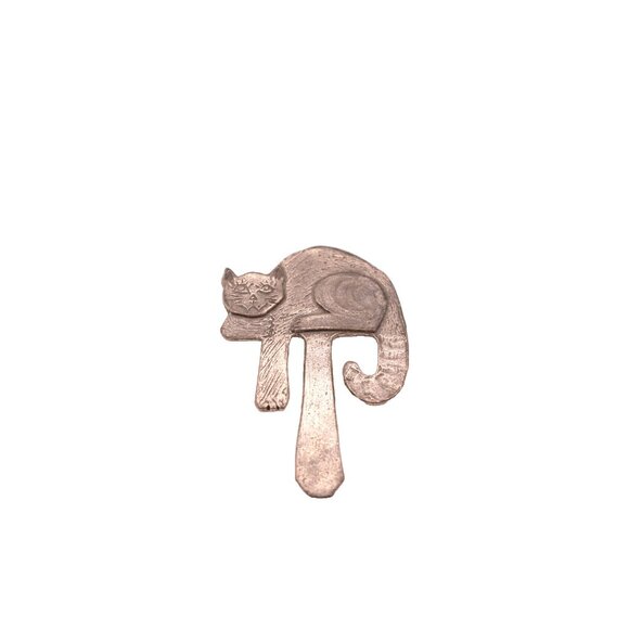 G.F Jackson Signed Cat Bookmark Place Holder Pewter Silver Vintage Animal Signed - Picture 5 of 8